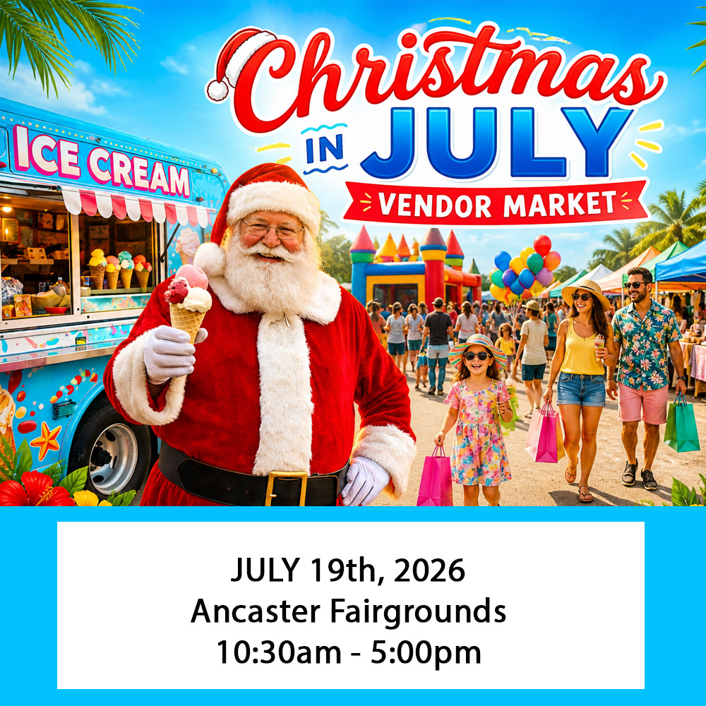 8 Foot Table in 5x10 HALLWAY space - CHRISTMAS in JULY